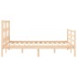 vidaXL Giroletto con Testiera Small Double in Legno Massello vidaXL Giroletto con Testiera Small Double in Legno Massello