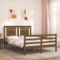 vidaXL Giroletto con Testiera Miele 4FT Small Double in Legno Massello vidaXL Giroletto con Testiera Miele 4FT Small Double in Legno Massello