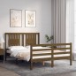 vidaXL Giroletto con Testiera Miele 4FT Small Double in Legno Massello vidaXL Giroletto con Testiera Miele 4FT Small Double in Legno Massello