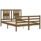 vidaXL Giroletto con Testiera Miele 4FT Small Double in Legno Massello vidaXL Giroletto con Testiera Miele 4FT Small Double in Legno Massello