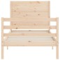 vidaXL Giroletto con Testiera 90x200 cm in Legno Massello vidaXL Giroletto con Testiera 90x200 cm in Legno Massello