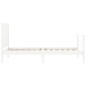 vidaXL Giroletto con Testiera Bianco 90x200 cm in Legno Massello vidaXL Giroletto con Testiera Bianco 90x200 cm in Legno Massello