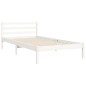 vidaXL Giroletto con Testiera Bianco 90x200 cm in Legno Massello vidaXL Giroletto con Testiera Bianco 90x200 cm in Legno Massello