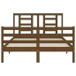 vidaXL Giroletto con Testiera Miele 140x200 cm in Legno Massello vidaXL Giroletto con Testiera Miele 140x200 cm in Legno Massello