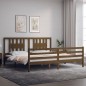 vidaXL Giroletto con Testiera Miele 6FT Super King in Legno Massello vidaXL Giroletto con Testiera Miele 6FT Super King in Legno Massello