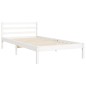 vidaXL Giroletto con Testiera Bianco 90x200 cm in Legno Massello vidaXL Giroletto con Testiera Bianco 90x200 cm in Legno Massello