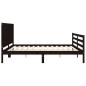 vidaXL Giroletto con Testiera Nero 200x200 cm in Legno Massello
