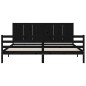 vidaXL Giroletto con Testiera Nero 6FT Super King in Legno Massello vidaXL Giroletto con Testiera Nero 6FT Super King in Legno Massello