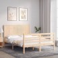 vidaXL Giroletto con Testiera 4FT Small Double in Legno Massello vidaXL Giroletto con Testiera 4FT Small Double in Legno Massello