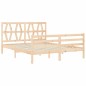 vidaXL Giroletto con Testiera 5FT King Size in Legno Massello vidaXL Giroletto con Testiera 5FT King Size in Legno Massello