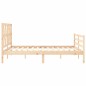 vidaXL Giroletto con Testiera 5FT King Size in Legno Massello vidaXL Giroletto con Testiera 5FT King Size in Legno Massello