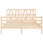 vidaXL Giroletto con Testiera 5FT King Size in Legno Massello vidaXL Giroletto con Testiera 5FT King Size in Legno Massello
