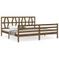 vidaXL Giroletto con Testiera Miele 6FT Super King in Legno Massello vidaXL Giroletto con Testiera Miele 6FT Super King in Legno Massello