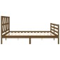 vidaXL Giroletto con Testiera Miele 6FT Super King in Legno Massello vidaXL Giroletto con Testiera Miele 6FT Super King in Legno Massello