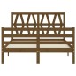 vidaXL Giroletto con Testiera Miele 140x200 cm in Legno Massello vidaXL Giroletto con Testiera Miele 140x200 cm in Legno Massello