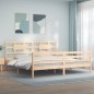 vidaXL Giroletto con Testiera 200x200 cm in Legno Massello vidaXL Giroletto con Testiera 200x200 cm in Legno Massello