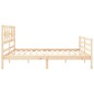vidaXL Giroletto con Testiera 200x200 cm in Legno Massello vidaXL Giroletto con Testiera 200x200 cm in Legno Massello