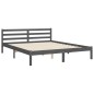 vidaXL Giroletto con Testiera Grigio 5FT King Size in Legno Massello vidaXL Giroletto con Testiera Grigio 5FT King Size in Legno Massello