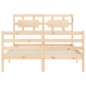 vidaXL Giroletto con Testiera 140x200 cm in Legno Massello vidaXL Giroletto con Testiera 140x200 cm in Legno Massello