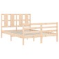 vidaXL Giroletto con Testiera 140x200 cm in Legno Massello vidaXL Giroletto con Testiera 140x200 cm in Legno Massello