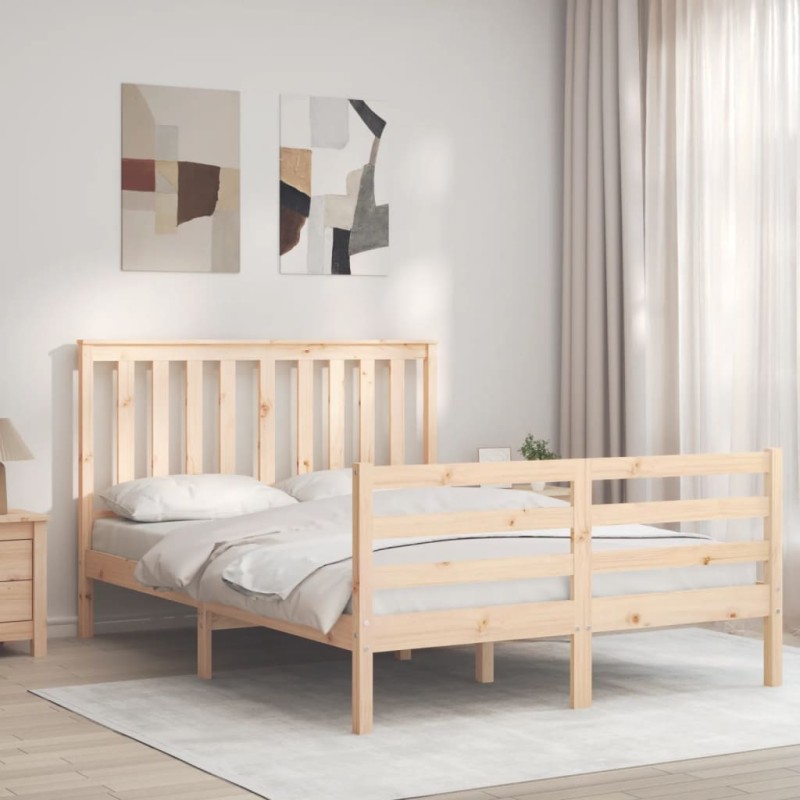 vidaXL Giroletto con Testiera 140x200 cm in Legno Massello
