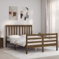 vidaXL Giroletto con Testiera Miele 4FT Small Double in Legno Massello vidaXL Giroletto con Testiera Miele 4FT Small Double in Legno Massello