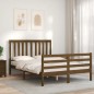 vidaXL Giroletto con Testiera Miele 4FT Small Double in Legno Massello vidaXL Giroletto con Testiera Miele 4FT Small Double in Legno Massello