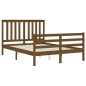 vidaXL Giroletto con Testiera Miele 4FT Small Double in Legno Massello vidaXL Giroletto con Testiera Miele 4FT Small Double in Legno Massello