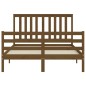 vidaXL Giroletto con Testiera Miele 4FT Small Double in Legno Massello vidaXL Giroletto con Testiera Miele 4FT Small Double in Legno Massello