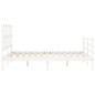 vidaXL Giroletto con Testiera Bianco 140x200 cm in Legno Massello vidaXL Giroletto con Testiera Bianco 140x200 cm in Legno Massello
