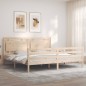 vidaXL Giroletto con Testiera 200x200 cm in Legno Massello vidaXL Giroletto con Testiera 200x200 cm in Legno Massello