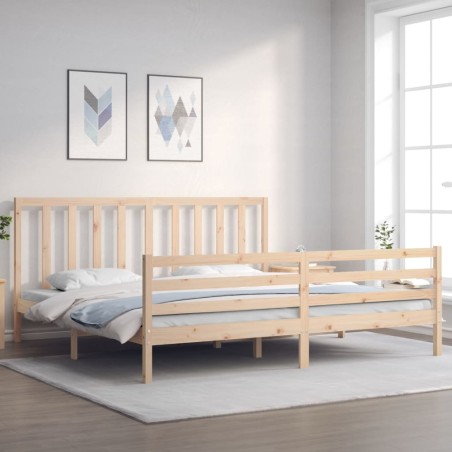 vidaXL Giroletto senza Materasso 200x200 cm in Legno Massello di Pino