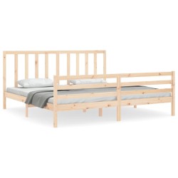 vidaXL Giroletto senza Materasso 200x200 cm in Legno Massello di Pino