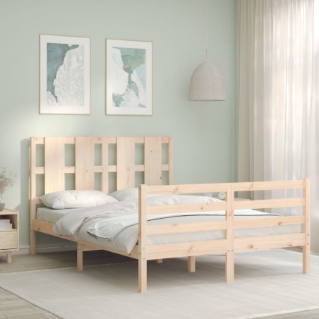vidaXL Giroletto con Testiera 120x200 cm in Legno Massello