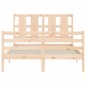 vidaXL Giroletto con Testiera 120x200 cm in Legno Massello vidaXL Giroletto con Testiera 120x200 cm in Legno Massello
