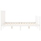 vidaXL Giroletto con Testiera Bianco 120x200 cm in Legno Massello vidaXL Giroletto con Testiera Bianco 120x200 cm in Legno Massello