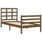 vidaXL Giroletto con Testiera Miele 100x200 cm in Legno Massello