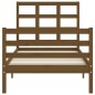 vidaXL Giroletto con Testiera Miele 100x200 cm in Legno Massello