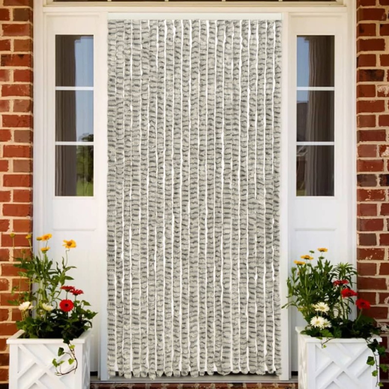 Zanzariera Grigio Chiaro e Grigio Scuro 56x185 cm Ciniglia Zanzariera Grigio Chiaro e Grigio Scuro 56x185 cm Ciniglia