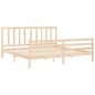 vidaXL Giroletto con Testiera 200x200 cm in Legno Massello vidaXL Giroletto con Testiera 200x200 cm in Legno Massello