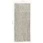 Zanzariera Grigio Chiaro e Grigio Scuro 56x185 cm Ciniglia Zanzariera Grigio Chiaro e Grigio Scuro 56x185 cm Ciniglia