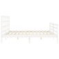 vidaXL Giroletto con Testiera Bianco 6FT Super King in Legno Massello vidaXL Giroletto con Testiera Bianco 6FT Super King in Legno Massello