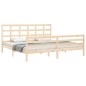 vidaXL Giroletto con Testiera Super King Size in Legno Massello vidaXL Giroletto con Testiera Super King Size in Legno Massello