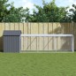 vidaXL Pollaio con Area Corsa Antracite 117x405x123 cm Acciaio Zincato vidaXL Pollaio con Area Corsa Antracite 117x405x123 cm Acciaio Zincato
