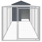 vidaXL Pollaio con Area Corsa Antracite 117x405x123 cm Acciaio Zincato vidaXL Pollaio con Area Corsa Antracite 117x405x123 cm Acciaio Zincato