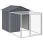 vidaXL Pollaio con Area Corsa Antracite 117x405x123 cm Acciaio Zincato vidaXL Pollaio con Area Corsa Antracite 117x405x123 cm Acciaio Zincato