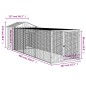 vidaXL Pollaio con Area Corsa Antracite 117x405x123 cm Acciaio Zincato vidaXL Pollaio con Area Corsa Antracite 117x405x123 cm Acciaio Zincato
