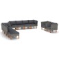 vidaXL Set Divani Giardino 10pz Polyrattan Legno di Eucalipto Grigio vidaXL Set Divani Giardino 10pz Polyrattan Legno di Eucalipto Grigio