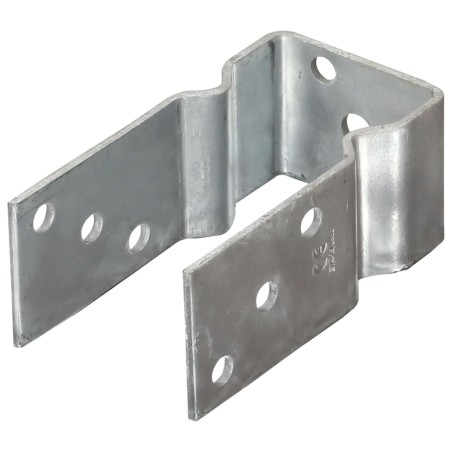 vidaXL Picchetti per Recinzione 6 pz Argento 8x6x15 cm Acciaio Zincato