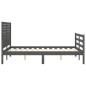 vidaXL Giroletto con Testiera Grigio 140x190 cm in Legno Massello vidaXL Giroletto con Testiera Grigio 140x190 cm in Legno Massello